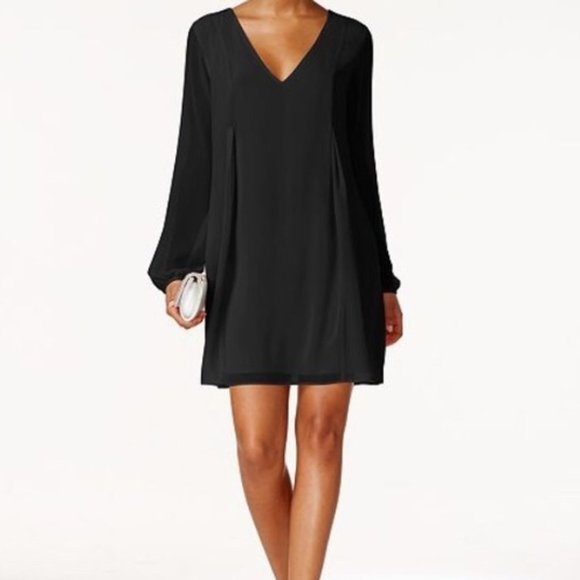 BCBGeneration Dresses & Skirts - BCBGeneration Black Long Sleeve Chiffon Dress